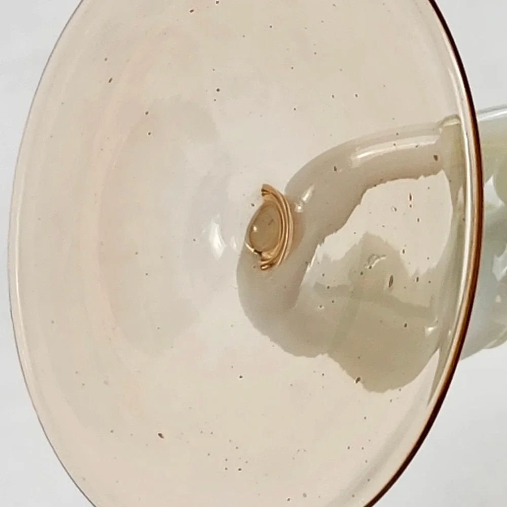 VTG Art Deco Bimini Glass Fritz Lampl Austria Nude Mermaid 1920s Amber Peach